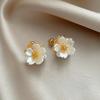 Flower Earrings Design Light Luxury High-End Stud Earrings Temperament Versatile Ear Jewelry