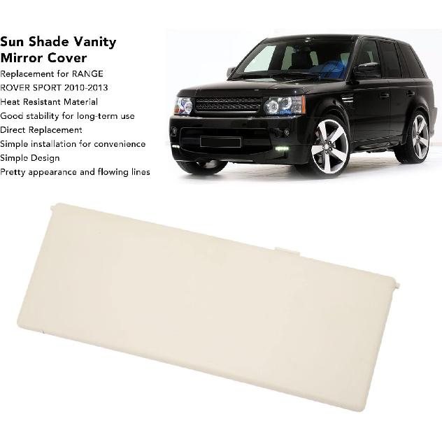 Sunvisor Mirror Cover - Vanity Mirror Frame Replacement for Range Rover Sport 2010‑2013 (Beige)