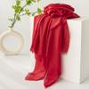 Spring & Summer Lightweight Sunscreen Shawl: Imitation Cotton-Linen, High-End Silk Gauze Scarf, Solid Color for Women