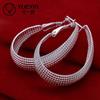 Coppery Reticulate Hoop Earrings Ear Loops for Women Charm Wedding Engagement Fashion Party Copper Plated Jewelry  E064
