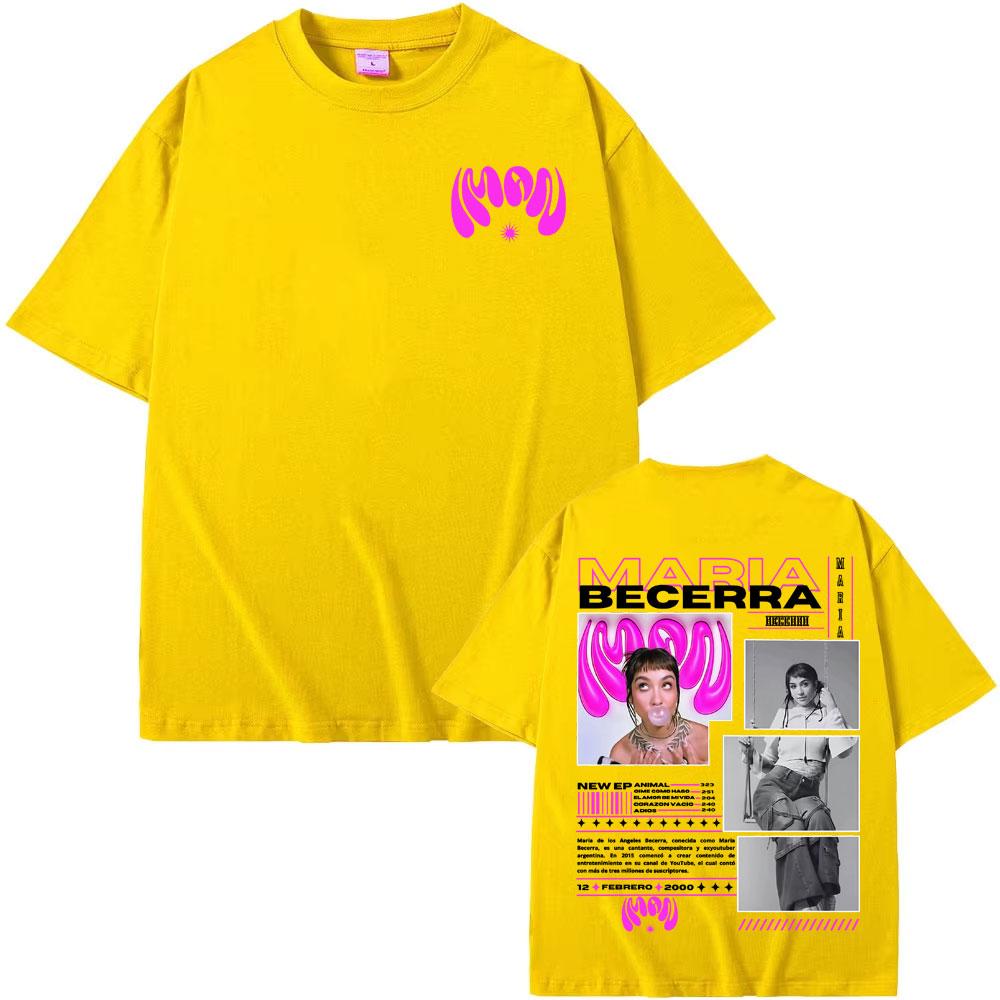 Singer Maria Becerra Album Tour 2025 Merch T Shirts Fashion Hip Hop Street Tshirt Unisex Women High Quality Comfort Cotton T Shirt