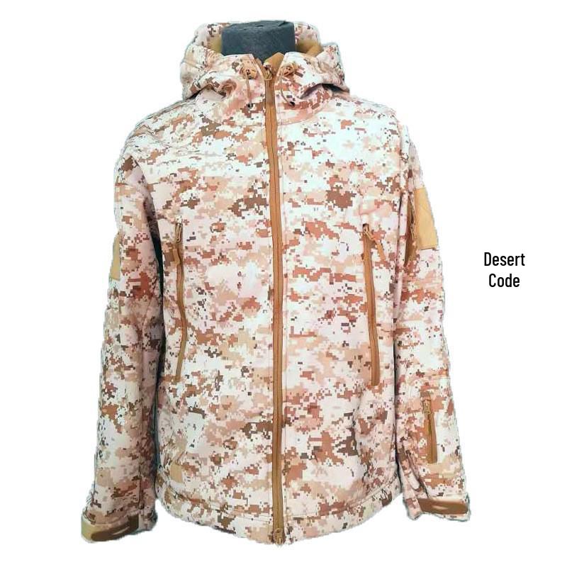 Warm Windbreaker Jacket - Available In Military Green, Black, and Khaki for Spring and Autumn Outdoor Wear.
