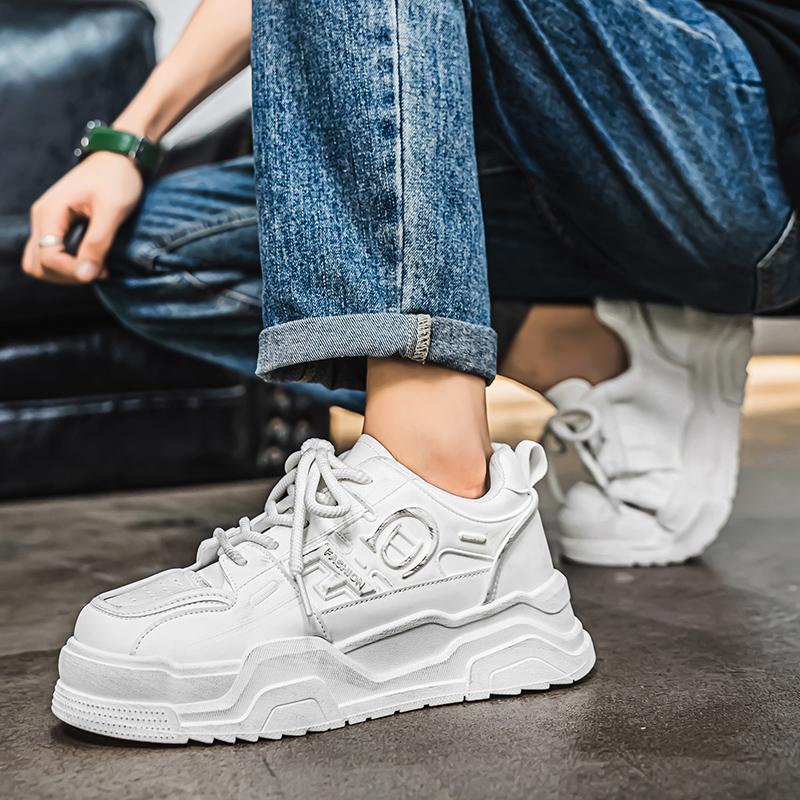 New Casual PU Leather Platform Skateboard Shoes Sneakers Men's Shoes Summer Luxury Designer Sports Outdoor Running Hiking Tennis