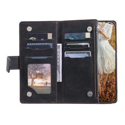 Style 005 For Xiaomi Poco C75 4G/Redmi 14R 5G/14C 4G Zipper Wallet Case Rhombus Stitching Line PU Leather Phone Cover