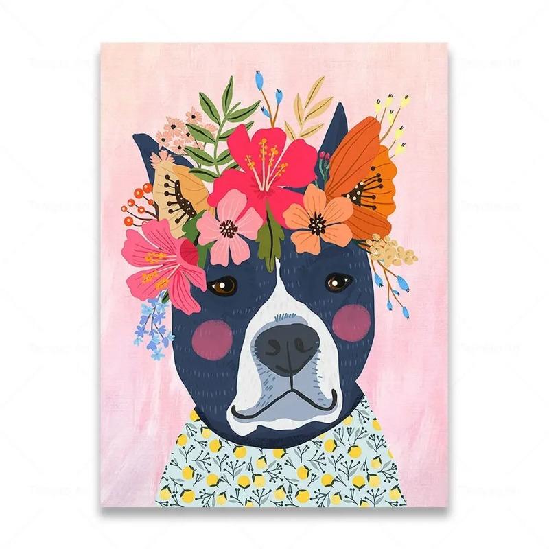 

Причудливое настенное искусство с животными Кошки Собаки Коалы Лисы Носороги Постер с принтом на холсте высокой четкости для дома Декор детской комнаты 21cm×30cm NoFrame