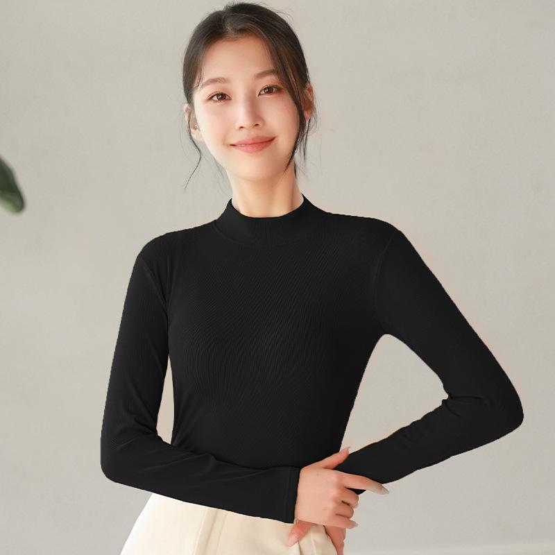 Damen Thermisches Halbrollkragenshirt: Herbst/Winter Unterwäsche für Wärme