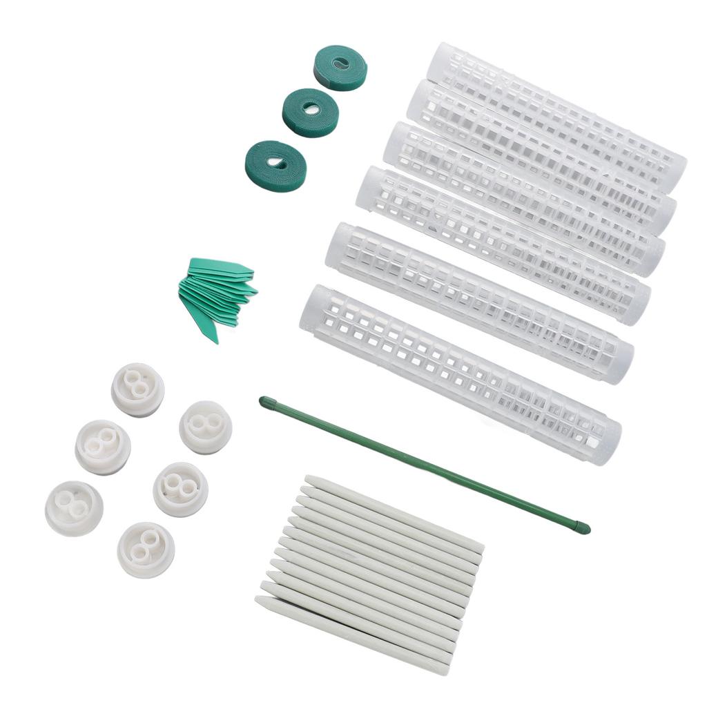 6PCS Plastic Moss Poles for Monstera Small Medium Climbing Plants 10 Inch Stackable Plant Support