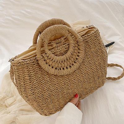 Straw Bags For Women Summer Casual Woven Crossbody Shoulder Travel Handbag Beach Bag Female Rattan Handbags Bag Women