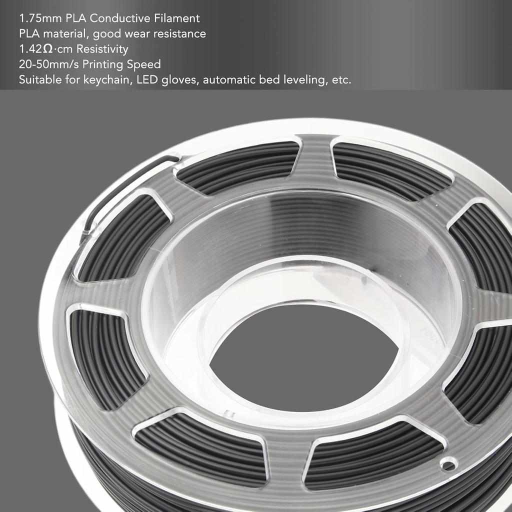 Conductive PLA Filament Replacement,Electrically Conductive PLA 3D Printer Filament,1.75mm Printing Consumable 3D Printer Accessory 20?50mms on