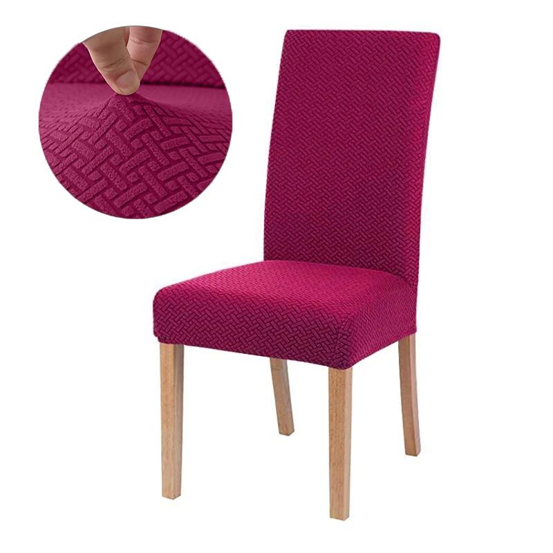 Jacquard Chair Cover, Durable Elastic Fabric Cover For Dining Chairs, Chairs Covers Stretch For Kitchens Home Living Room Decor