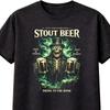 Skeleton TShirt Stout Beer Gothic Horror Unisex Black Graphic Tee