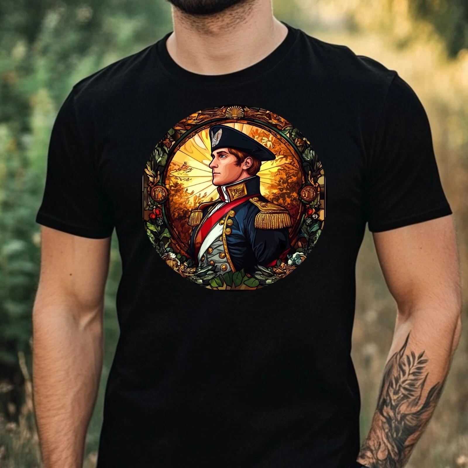 T-Shirt Herren Napoleon Buntglas Motiv Baumwolle Größe XS bis 5XL M