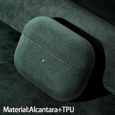 Pre Apple AirPods Pro Case Taliansky Alcantara Luxusný kožený ochranný kryt pre AirPods Pro Bluetooth Puzdrá na slúchadlá