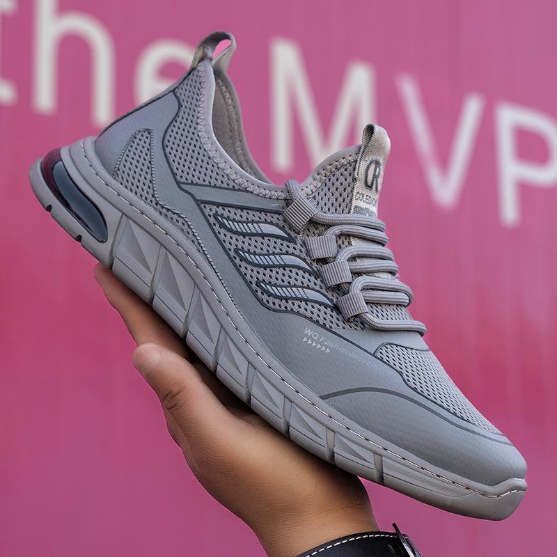 Men's shoes summer fly-woven mesh casual breathable shoes versatile trendy shoes mesh fly-woven shoes hollow sports shoes men's running