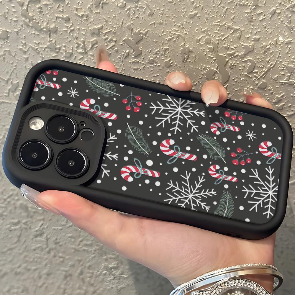 Vianočný obal na telefón pre iPhone 11 13 12 14 15 16 Pro Max XR XS Samsung A15 A55 A05 Redmi 12 13C OPPO A16 A18 A60 Reno 11 Vivo Y17S Y12 infinix note
