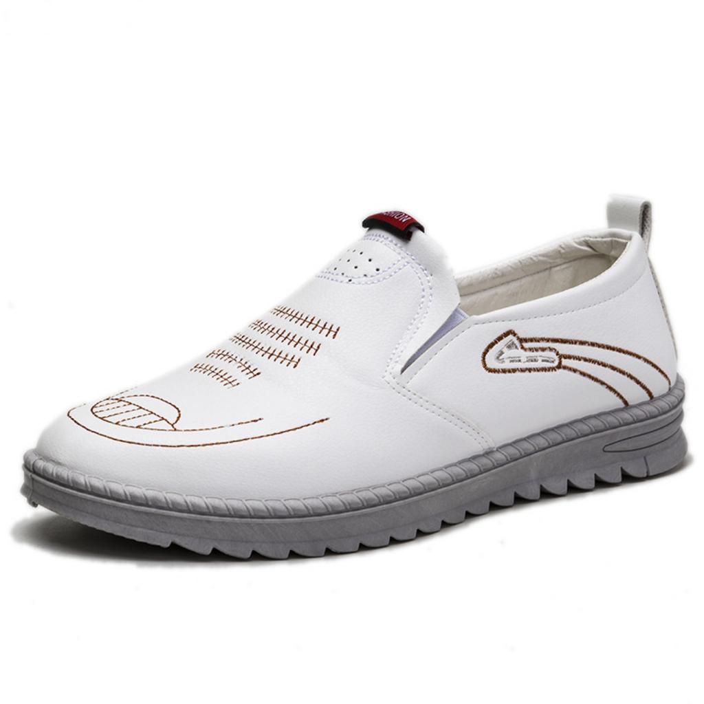 Soft-soled leather men's shoes, new one-pedal Doudou shoes, breathable foot cover casual leather shoes