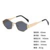 Metal Sunglasses Small Frame Wide Thick Legs Oval Foreign Trade Sunglasses High Fashion Thin Sunshade Glasses
