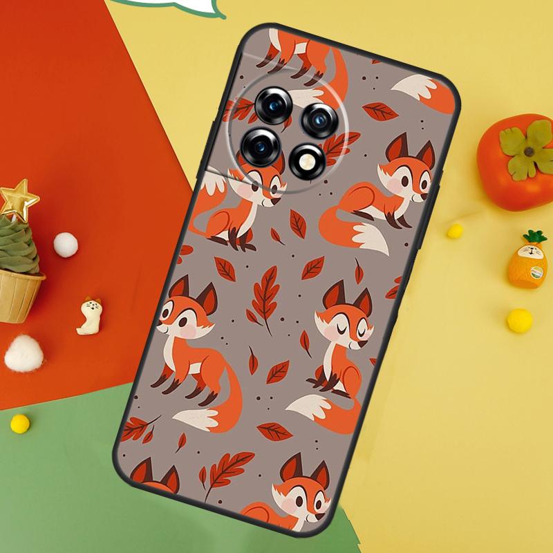 Cartoon Foxes Animal Case For OnePlus Nord 5 CE 2 3 4 Lite N20 N30 OnePlus 15 13 12 11 10 10T 12R 13T 13R Cover