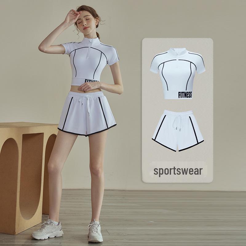 

Женские летние топы для йоги и бега с коротким рукавом для фитнеса 2025 года