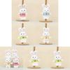 Cute Rabbit Plush Toy With Short Pile Fabric For Bag Decoration And Collection