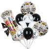2024 Graduation Season 12-Inch Latex Sequined Aluminum Film Balloon 10-Piece Set Happy Grad Party Arrangement Gift