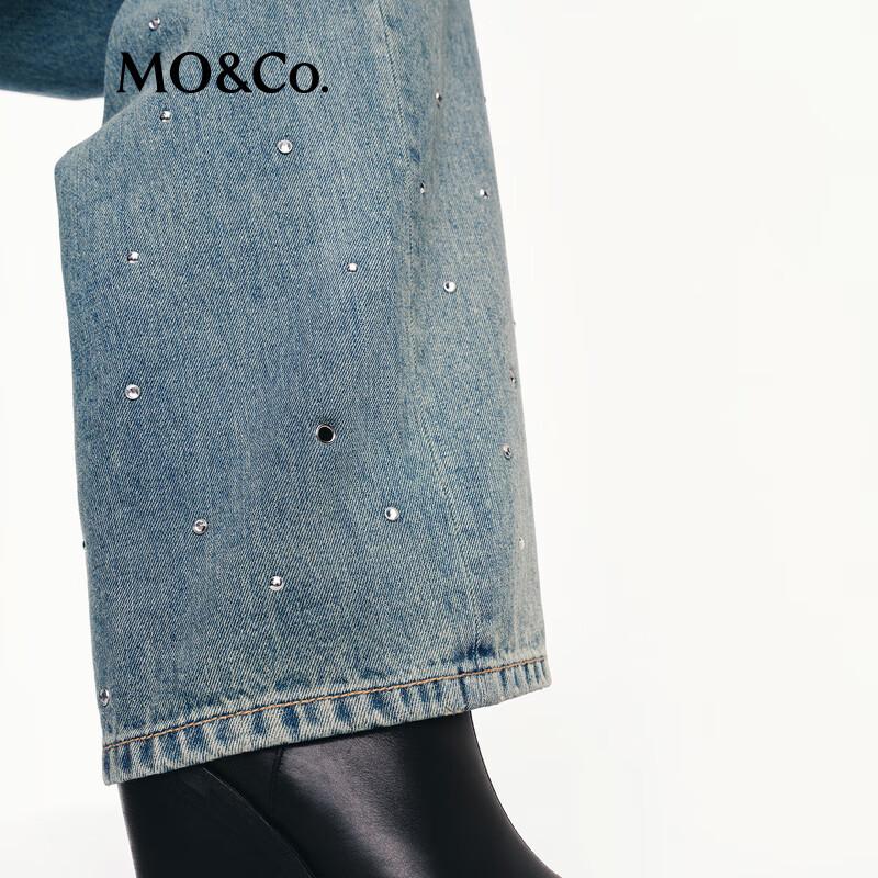 MO&Co. 2025 Autumn Mid-Waist Wide-Leg Jeans