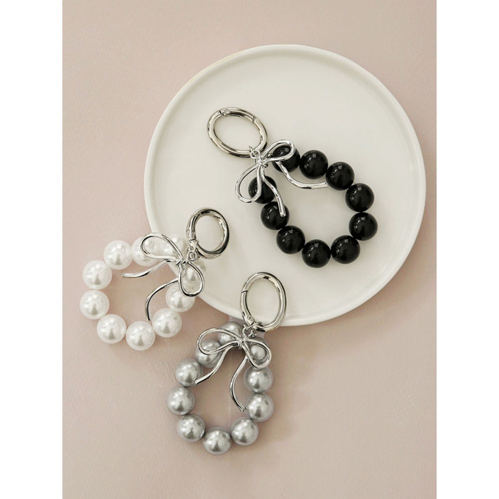 JUDY AND PAUL Balletcore Big Ribbon Point Keychain