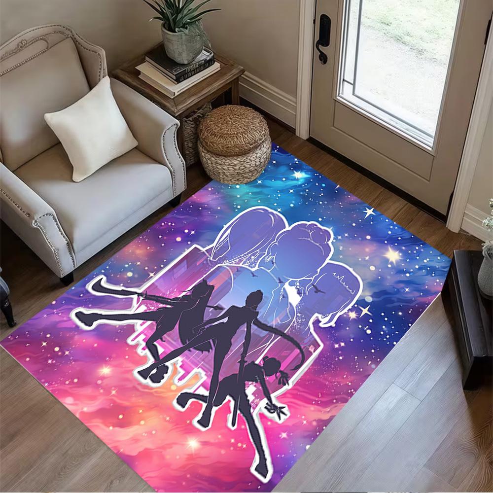 Hunters: Cosmic Quest Floor Rug Office Rug Perfect for Balcony Study Room Game Room Foyer Anti-slip Rug Anime Office Decor