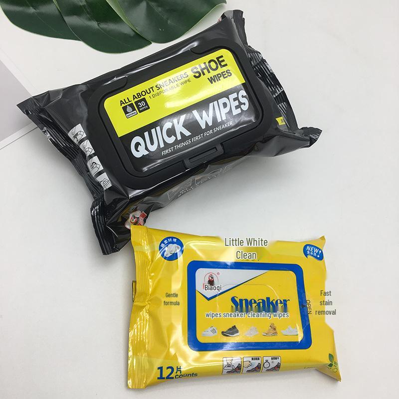 

Markqi Одноразовые салфетки для чистки обуви: Нежный для рук, Не требует смывания, Удаляет пятна, Одной салфетки достаточно для очистки белой обуви. Yellow Pack 12 wipes
