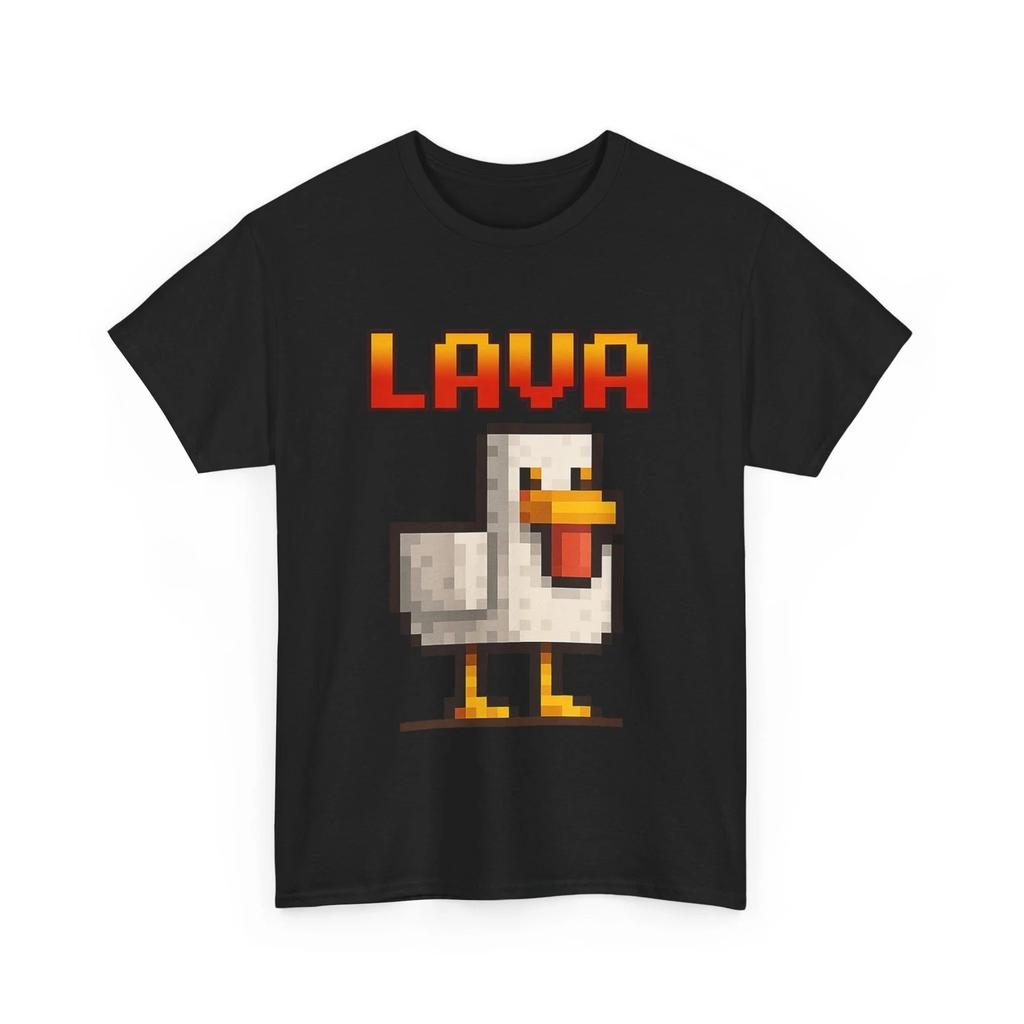 Chicken cooked in lava T-Shirt, Funny pixel Chicken Gamer Shirt
