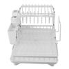 Dish Drying Rack Folding 2 Tier Multipurpose Easy Storage Dish Dryer Rack for Kitchen Countertop