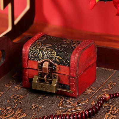 European Style Antique Lockable Jewelry Box+wooden Storage Box+creative Candy Box Handicraft Small Box