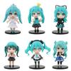 6 Stück/Set Anime Blind Box Hatsune Miku Figur Mini Charakter Ornamente Kawaii Tischdekoration für Zuhause Erwachsenen Spielzeug Kindergeschenk