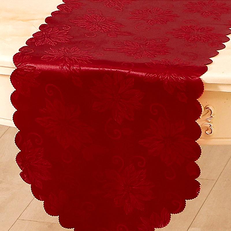 1PCS 180×34cm, DIY Table Mat Jacquard Decoration Cloth Tea Flag Christmas Table Flag High Quality New Year
