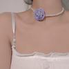 Pendant Necklaces Artificial Pearl Flower Choker Women Girls Chain Necklaces