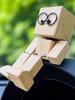 Shaking Wooden Man Figurine Man Tabletop Decor Creative Statue for Car Dashboard Study Shelf Display Desk Bedroom Living Room