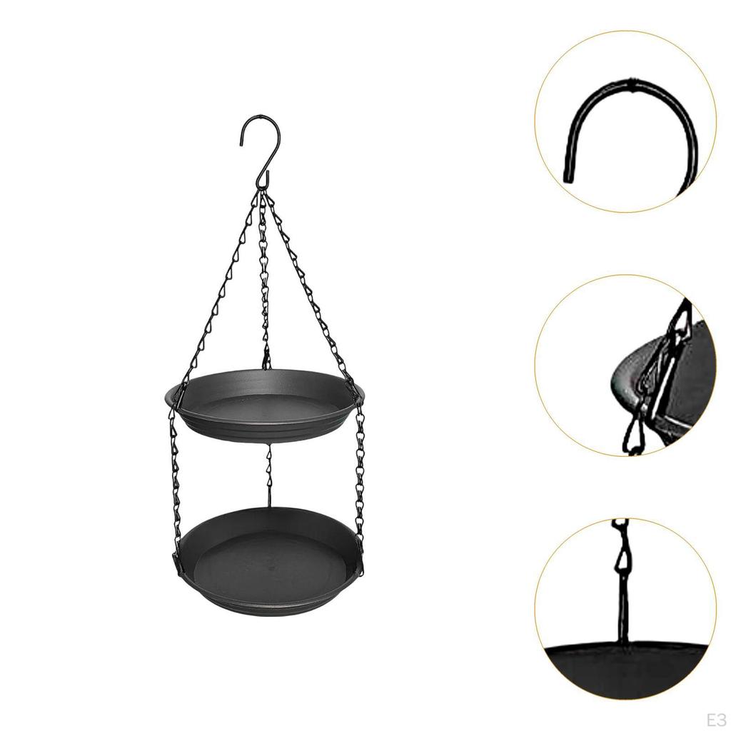 Fuglefôrrør for å henge hagegårdsdekorasjon utendørs med dobbel plateterrasse på