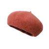 Beret Women's Autumn and Winter Knitted Wool Painter Hat Literary Versatile Elegant Warm Face Showing Little Beret Pumpkin Hat