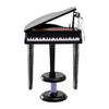 Keyboard for Kids with 37 Keys, Stool Piano with Microphone, LED Teaching Mode, Recording, Piano Musical Instrument for Children 3-6 Years Black