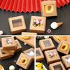 25pcs Mini Kraft Paper Gift Boxes with Clear Window for Soap Treats Bakery Candy Packaging for Wedding Favors Party Supplies Handmade Crafts