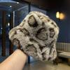 Leopard Print Fisherman's Hat British Autumn Winter Warm Hat  for Daily Wear