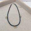 Fashion Elegant Bowknot Charm Necklace Crystal Beaded Clavicle Chain Choker Necklace Statement Jewelry Neck Chain