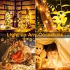6 Pack Fairy Lights Battery Operated 7ft 20 LED Mini String Lights Twinkle Lights Silver Wire Firefly Starry Moon Lights for Mason Jars Wedding Party