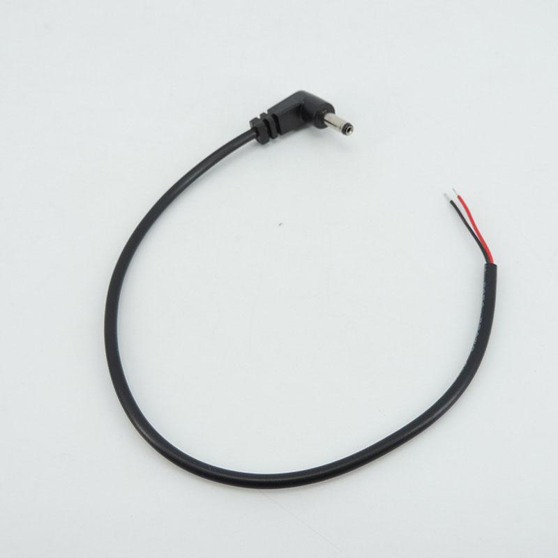 15pcs 0.3m MALE 3.5mm x 1.35mm RIGHT ANGLE STRAIGHT 26awg 90° DC Plug power supply connector cable Cord Tinned Ends DIY REPAIR