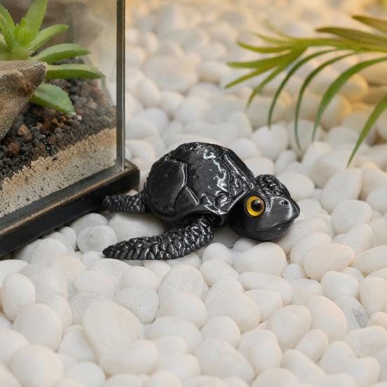 Figurina di Tartaruga Marina Stampata in 3D, Ornamento Tartaruga con Articolazioni Mobili, Modello Tartaruga Antistress Giocattolo Fidget, Decorazione Animale Marino per Casa Ufficio