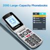 UNIWA V202T 4G Klapp-Seniorenhandy Doppelbildschirm SOS-Taste Tastatur Feature Phone