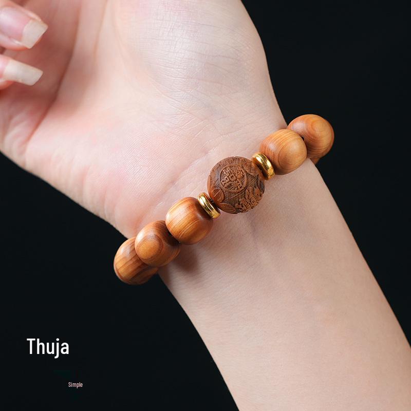 Yabai High Oil Old Style Bead Carving Wealth & Treasure Buddhist Hand Jewelry