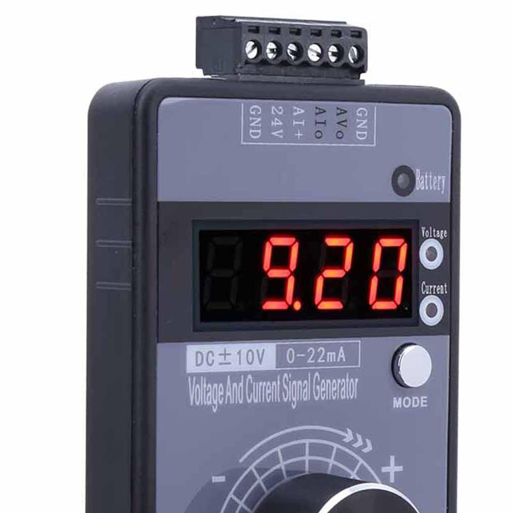 Current Voltage Signal Generator DC 0‑10V 0/0‑22mA Interface Analog Simulator 4 Digit Display for PLC Panel Debugging
