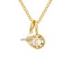 eManco Zodiac Rune Necklace with Rhinestone Birthstone in Stainless Steel