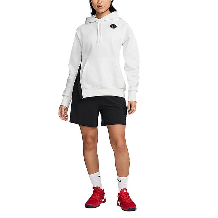 Nike Sabrina Fleece Hooded Skin-Friendly Long Sleeve Sweatshirt Unisex sweatshirt White FV3206-121